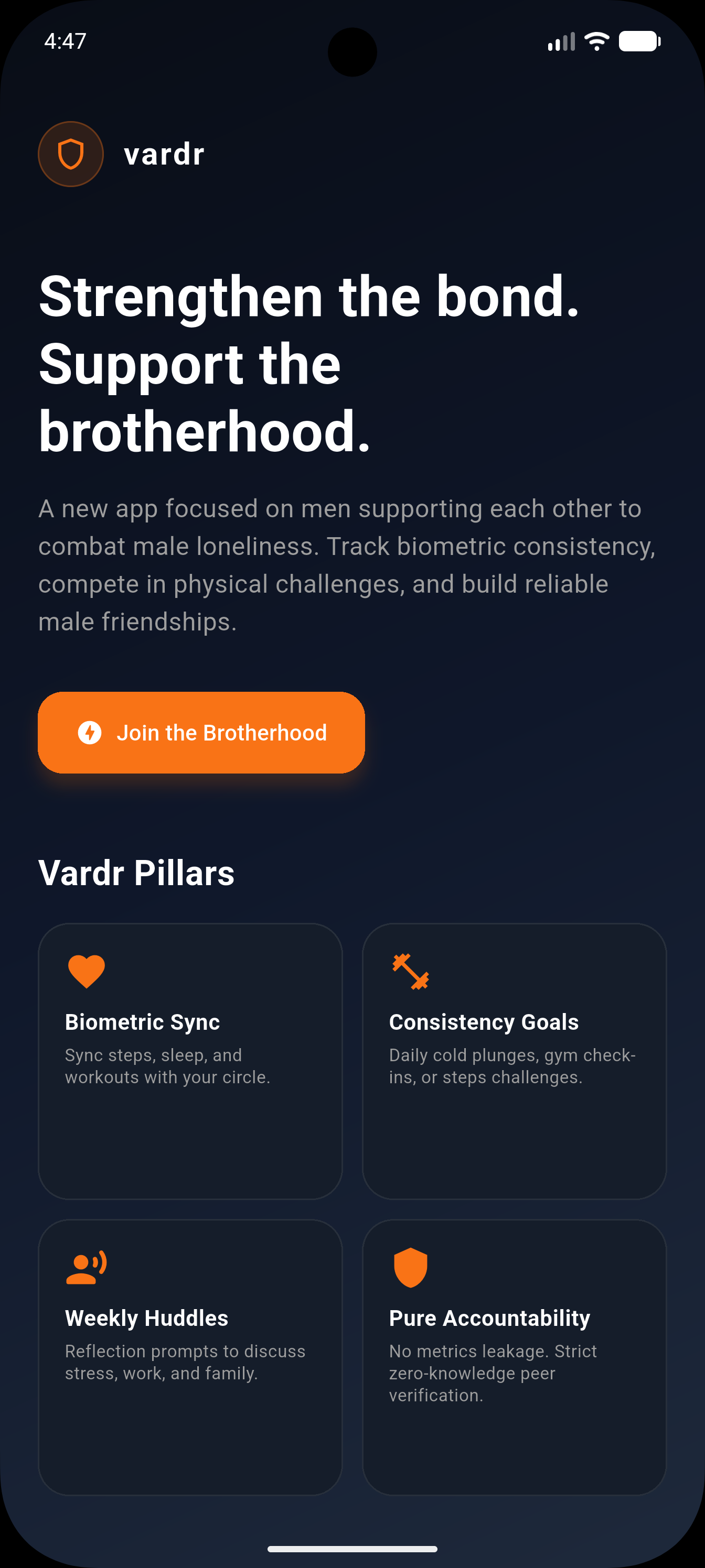 Vardr brotherhood interface